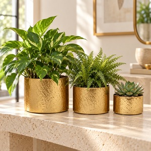 Ensemble de 2 vases à fleurs modernes et élégants pour la décoration intérieure, prix abordable, centre de table, salon, chambre à coucher, ensemble de décoration élégant - Product Image 1