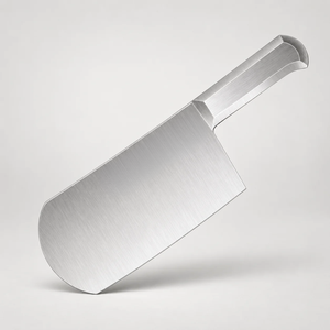 Cuchillo de Carnicero PK-SS-R de Alta Resistencia, Hoja de Acero Inoxidable Plateada, Mango de Metal Plateado, Borde Redondeado, Cuchillos de Cocina para Picar - Product Image 4