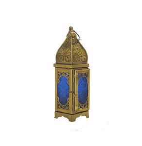 Refined iron lantern suitable for decorative lighting arrangements during festive occasions and stylish home gatherings - Product Image 3