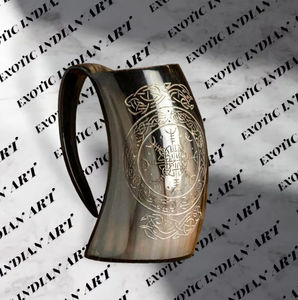 แก้วมักดื่มแบบขัดเงาวัฒนธรรมไวกิ้งแบบปรับแต่งได้ขวานเบียร์รูปสัตว์ของที่ระลึกในรูปแบบทางศาสนา - Product Image 2