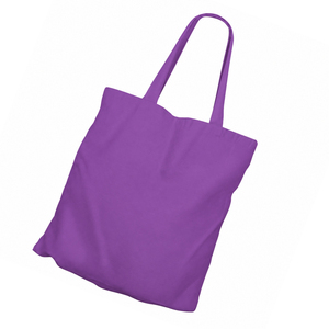 Custom Logo And Solid Color Heavy Duty <b>Material</b> Cotton Shopping <b>Bags</b> With Button Closure Long Handle - Product Image 2