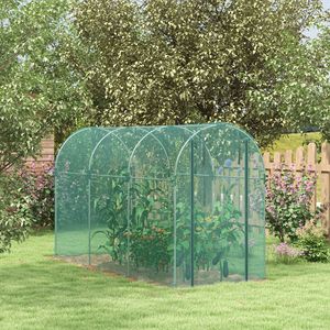 Gabbia per Piante in Acciaio Zincato 4 X 12, Tenda di Protezione Verde con Porta con Cerniera per Giardini, Serre e Ambienti Interni - Product Image 2