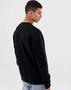 Sweat-shirt à col rond noir pour homme avec imprimé New York coloré, coupe classique, en coton tricoté, pull décontracté pour l'automne - Product Image 2