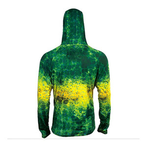 Wholesale Mens Fishing <b>Hoodie</b> UPF 50+ Sun <b>Protection</b> Breathable 100% Polyester Quick Dry Lightweight Hooded Shirt - Product Image 3