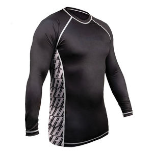 Maillot de bain à manches longues pour homme, protection solaire, séchage rapide, respirant, en spandex/polyester, imprimé par transfert thermique, logo personnalisé - Product Image 4