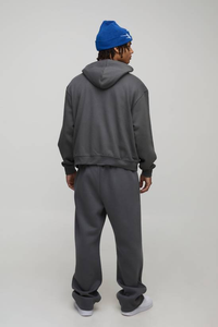 Sudadera con Capucha de Forro Polar Teñido Liso de Invierno, 100% Algodón, con Estampado por Transferencia de Calor Personalizado, Unisex, con Color Personalizado - Product Image 2