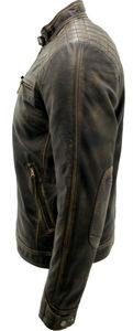 Brand New 2026 Men's Vintage Black Retro Casual Zipped 100% Leather Racing Quilted <b>Biker</b> <b>Jacket</b> Motorcycle <b>jacket</b> for men - Product Image 1