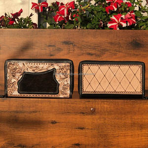 Nouveaux cheveux sur peau fourrure en cuir véritable pochette usiné à la main sculpture femmes portefeuille haute qualité cuir de vachette occidental sculpture pochette - Product Image 3