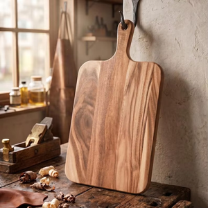 Tabla de Cortar de Madera Premium para Cocina, Duradera para Cortar y Preparar Alimentos, Superficie de Madera Natural para Uso Doméstico y en Restaurantes - Product Image 4