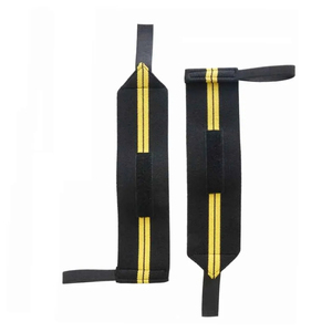 Yellow Stripe Wrist <b>Wraps</b> Adjustable Thumb Loop Wrist Support Straps Weightlifting Powerlifting Gym Training Fitness Sports - Product Image 5