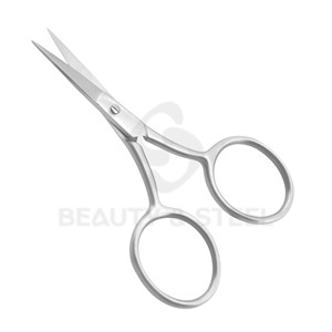Professional Curved Stainless Steel Cuticle Scissors with Needle-Sharp Tips and <b>Sandblasted</b> Matte Finish for Precision Care - Product Image 2