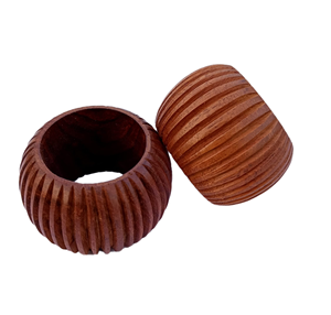 Anillo para Servilletas de Madera de Haya de Buena Calidad, Hecho a Mano en India - Product Image 2