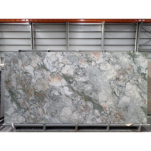 Dalle mate en pierre frittée veinée de marbre pour sol de chambre, carrelage mural, plateau de commode, décoration minimaliste, panneau de pierre pour aménagement intérieur - Product Image 2