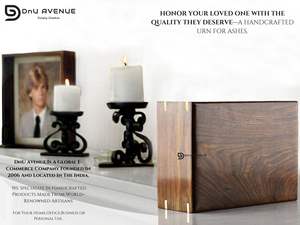 American Style Wooden Human <b>Ashes</b> Urn Small Memorial Keepsake Box <b>for</b> Home Remembrance - Product Image 1