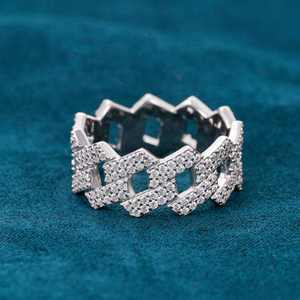 Beautiful Cross <b>Ring</b> with Lab Grown Diamond and Moissanite Rose Gold Plated Jewelry for Special Occasions - Product Image 3