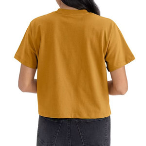 Custom Brand Vintage Yoga Fitness Women <b>Crop</b> T-Shirt Summer Short Sleeve Quick Dry Anti-Wrinkle Regular Fit Athletic Tee Shirt - Product Image 2