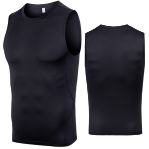 Bangladesh CN Factory Price Men's <b>Compression</b> Tank Top Quick Dry Sleeveless Sports Vest O Neck Muscle Shirt Gym Workout - Product Image 4