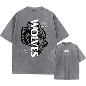 เสื้อยืดวินเทจทรงสลิมฟิต ผ้าคอตตอน 100% หนัก 220 กรัม ซักแล้วแห้งเร็ว เป็นมิตรต่อสิ่งแวดล้อม สไตล์สตรีทแวร์ - Product Image 1