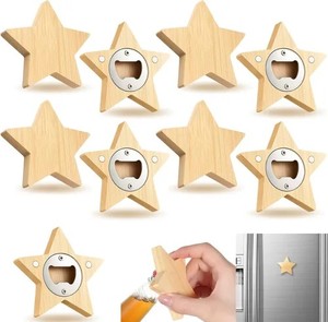 Abridor de Botellas Magnético de Madera Personalizado para Refrigerador, Ecológico, Reutilizable, Diseño Moderno, Opciones de Forma Personalizada para Cocina, Recuerdo de Fiesta - Product Image 4