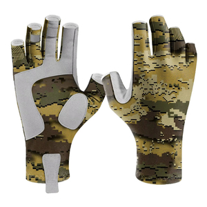 Gants de pêche unisexes personnalisés imperméables sublimés en nylon/spandex pour usage extérieur – Haute qualité, vente en gros - Product Image 1