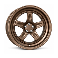Jantes forgées 5 branches avec découpes ovales 18-22 pouces, finition bronze satiné, 5x112 5x114.3 VIW-179 pour BMW Audi Mercedes-Benz