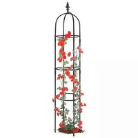 Rose Plant Support Spalier Balkon Kletter halterung für Reben Metall Garten turm Obelisk Outdoor Blumen ständer Garten gitter