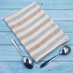 Top Selling Organic <b>Linen</b> Fabric Tea Towels Premium Quality Super Absorbent Custom Print Stripe Hand Towel Towel <b>Set</b> Household - Product Image 3