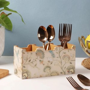 Porte-couverts en MDF style américain avec distributeur de serviettes intégré, résistant au lave-vaisselle, bras lesté, idéal pour les cadeaux et les tables de restaurant - Product Image 5