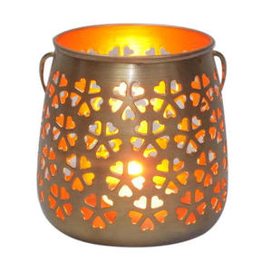 Handcrafted Brass Finish <b>Tealight</b> Candle Holder Decorative Filigree Metal <b>Lantern</b> Centerpiece Ramadan & Christmas T Light Holder - Product Image 1