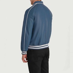 Chaqueta de Cuero Vacuno para Hombre, Estilo Urbano, Color Sólido, Cómoda, Transpirable, Ecológica, Resistente al Viento, Superventas - Product Image 2