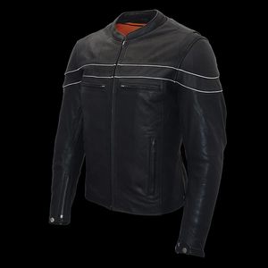 Chaqueta MC Ligera de Cuero Negro 'Crossover' para Hombre, Modelo MLM1525, 2025 - Product Image 6