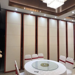 Cloison mobile acoustique robuste de 85 mm en MDF pour scène, fixation supérieure, pour salles de réception d'hôtels - Product Image 1