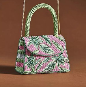 Elegant Custom Seed Beaded Shoulder Bag <b>Colourful</b> Beadwork Embroidered Crossbody <b>Handbag</b> Women Fashion Wholesale Manufacturer - Product Image 3