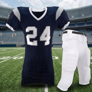 Customized American Football Uniform with Short Sleeves Comfortable and Breathable Sportswear Design Sleek football uniforms - Product Image 5