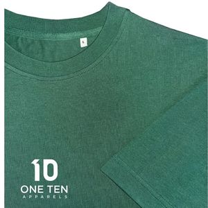 T-shirt vert pour homme |   T-shirt à manches courtes en coton de qualité supérieure à col rond |   T-shirt uni décontracté pour impression, vente en gros, OEM, ODM - Product Image 6