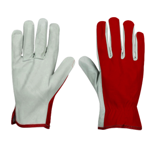Gants de travail en cuir pleine fleur robustes avec poignet réglable, résistance à la chaleur, sécurité industrielle, flexibilité 11 oz - Product Image 5
