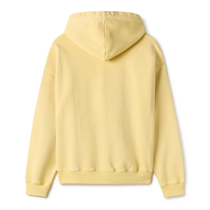 เสื้อฮู้ดวินเทจสีเหลือง 600 GSM สำหรับฤดูหนาว ผ้าฝ้ายฟลีซ 100% แบบยูนิเซ็กซ์ รับผลิตตามแบบ OEM พร้อมปักโลโก้ ระบายอากาศได้ดี เป็นมิตรกับสิ่งแวดล้อม ป้องกันรอยยับ แห้งเร็ว - Product Image 5