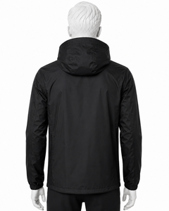 Chaqueta de lluvia personalizada para hombre, cortavientos, con capucha, cierre completo, con tela premium para trabajo, viajes y uso casual. - Product Image 4