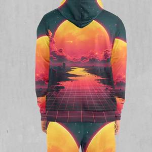 Survêtement de course d'hiver pour hommes grandes tailles en polyester/coton, impression personnalisée OEM/ODM - Product Image 2