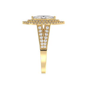 REYES Anillo de compromiso solitario de oro amarillo de 14 quilates con diamante de corte marquesa de 1.65 quilates cultivado en laboratorio para mujer, joyería fina. - Product Image 3