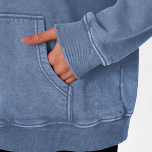 Vente directe d'usine : sweat à capuche femme effet délavé avec logo personnalisé, design OEM, sweats à capuche de qualité supérieure pour filles. - Product Image 3