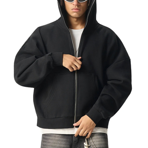 OEM Custom Cotton Fleece Hoodie <b>Zip</b> Up Casual Wear Streetwear Hoodies For Men Women Multi Color - Product Image 1