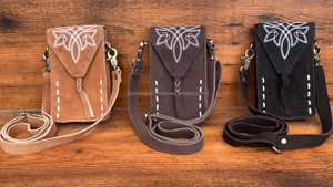 กระเป๋าสะพายข้างใส่โทรศัพท์มือถือหนังกลับบูตหนังกลับสำหรับผู้หญิงกระเป๋าใส่โทรศัพท์มือถือหนังแท้หรูหราสำหรับช้อปปิ้ง - Product Image 4