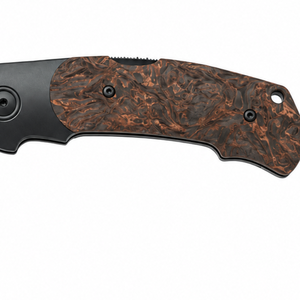 Navajas Plegables Premium con Hoja de Acero Negro y Mango de Madera Texturizada, Cuchillos para Camping, Senderismo y Uso Diario - Product Image 3
