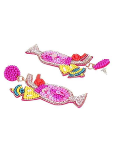 ต่างหูปักลายทรงกลม สีสวย คลาสสิก ประดับด้วยลูกปัดข้าว สำหรับผู้หญิง บรรจุภัณฑ์ดีเยี่ยม โดย MD HANDICRAFTS - Product Image 3