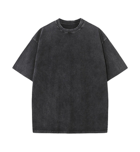 Camiseta de Verano de Algodón de 230 g/m² con Lavado Ácido Personalizado, Hombros Caídos, Oversize, Manga Corta, Transpirable - Product Image 2