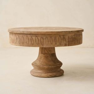 Soporte de madera estilo rústico para tartas con base de pedestal para exhibir tartas, postres y cupcakes - Product Image 6