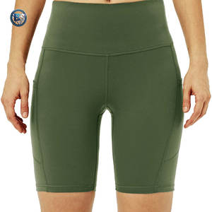 Shorts Deportivos para Mujer, Cintura Alta, Material Elástico, para Uso Diario Activo, Transpirables y Cómodos - Product Image 1