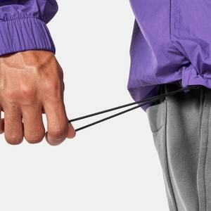 Men Purple <b>Black</b> Hooded <b>Windbreaker</b> Jacket Full Zip Lightweight Waterproof Outdoor Casual Color Block Mens Jacket - Product Image 6