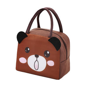 Cartoon Cat Pattern Insulated Lunch Tote Large Capacity Leakproof Food <b>Storage</b> Handbag for Students Travel Snacks - Product Image 2
